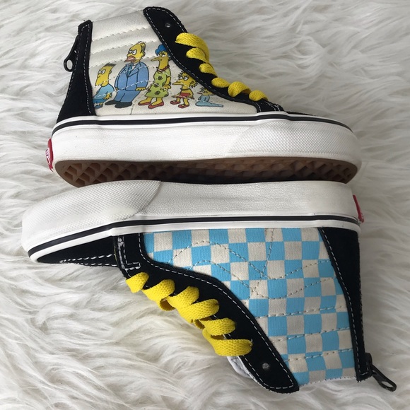 Vans x The Simpsons Kids Sk8-Hi Zip- Limited Edition Size 11 - Picture 8 of 16